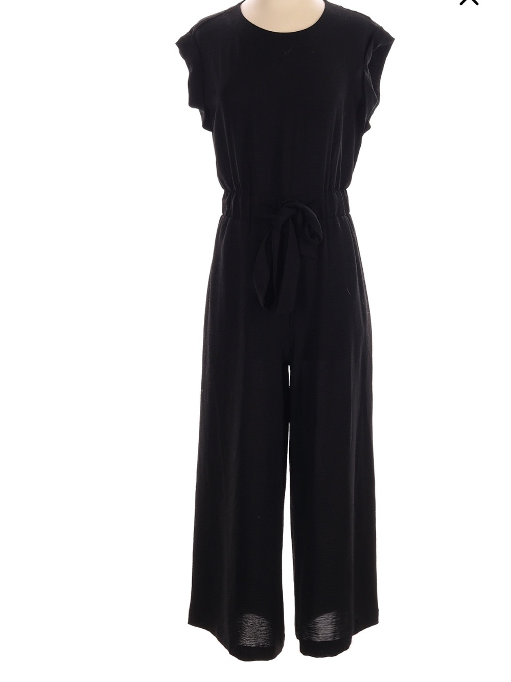 Calvin Klein Black Tie Waist Wide Leg Jumpsuit